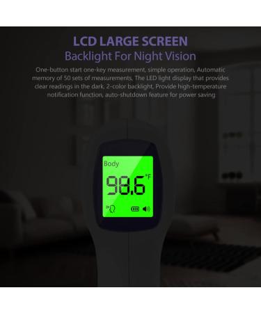 Medical Grade No-Touch Forehead Thermometer for Adults and Kids - 1 Sec Reading, 3-in-1, Fever Alarm, Mute Mode, FDA Certified - Purple - Buy Online on GoSupps.com
