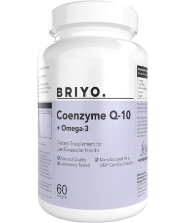 CoenzymeQ10 + Omega 3-150 mg Omega 3 + 100 mg Omegas 3 with Lycopene and Selenium for Heart Health Cellular Energy Antioxidant Support