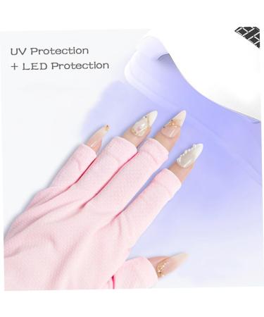Gel Manicures Glove UV Shield Glove for Gel Manicure Fingerless Nail Glove for Nail Design 2 pairs. - Buy Online on GoSupps.com