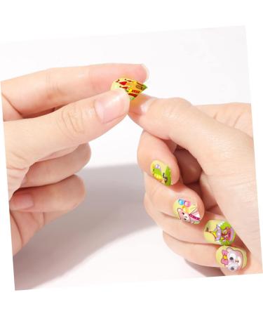 minkissy 2 Sets Children's Nail Art Toys Fingernail Kit Nail Art Kit for Girl Nail Kit for Nail Manicure Kit Nail Tips for Nail Tool Kit Nail Polish Make up 3d Plastic - Buy Online on GoSupps.com
