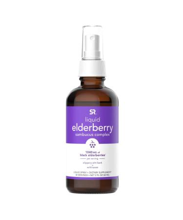 Sports Research Liquid Elderberry Sambucus Complex Spray 1040 mg 2 fl oz (60 ml)