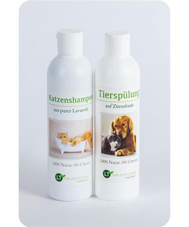 Buy Chemical-Free Cat Care Set | Gentle Shampoo & Flushing | Hypoallergenic Fur Care | Against Itching | Moroccan Lavaerde | 2x250ml for Short & Long Fur - Buy Online on GoSupps.com