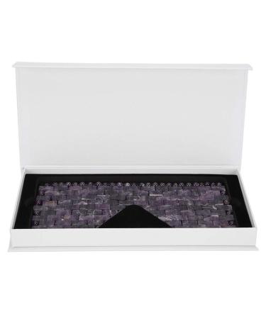 Natural Jade Eye Mask for Anti-Aging Hot & Cold Therapy - Soothing Cooling Blindfold (Purple) - Buy Online on GoSupps.com