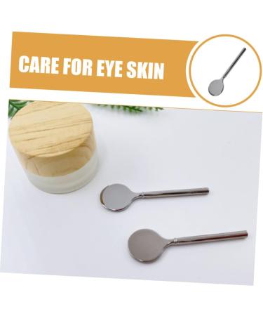 Beavorty Eye Cream Stick Skincare Spoon Lip Mask Applicator Small Makeup Spoon Facial Spoon Skincare Tools Moisturizer Applicator Spoon for Skincare Facial Mask Zinc Alloy Round Head 5.00X1.50X0.30CM Silver - Buy Online on GoSupps.com