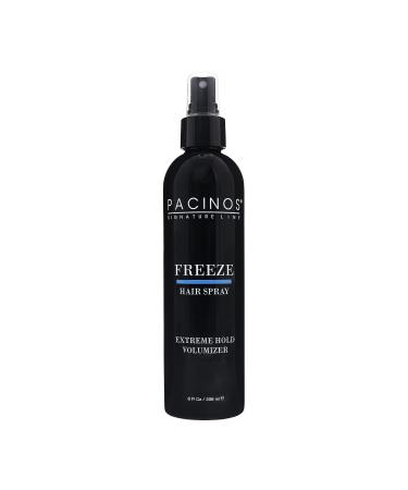 Pacinos Freeze Hair Spray - Extra Hold Hair Volumizer & Texturizer for Thickening  Setting & Finishing  Alcohol-Free  All Hair Types 8 fl. oz.