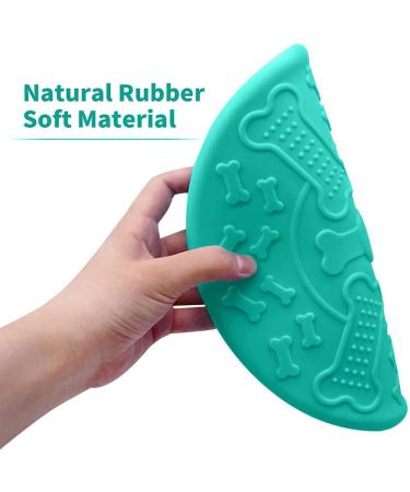 Ouoqi Dog Toys Frisbee - 2 Piece Rubber Frisbee Disc for Small Dogs | Perfect for Land & Water Play Training & Catching - Buy Online on GoSupps.com