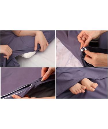 JITTY Sleeping Bag Liner 83x45 - Travel Sheet for Camping, Backpacking, and Hiking | Grey Blue - Ideal for Business Trips, Mountain Climbing, Hostels, and Train Travel - Buy Online on GoSupps.com