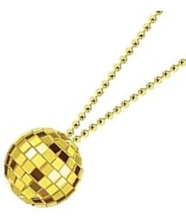 Vsilay 70s Style Mirror Disco Ball Necklace - Vintage Silver Costume Accessory for Women | Trendy eCommerce Shop - Buy Online on GoSupps.com