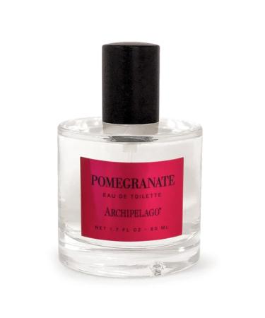 Archipelago Botanicals Pomegranate Eau De Toilette Women s Fragrance for Daily Use Travel Size Cologne Bottle Pomegranate Valencia Oranges and White Peaches Scent 1.64 oz