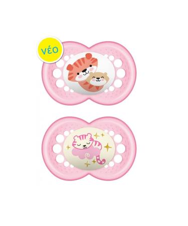 Fotopharmacy MAM Day & Night 274S Silicone Pacifier (16 m+) 2 pieces Blue/Pink One size