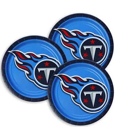 Tennessee Titans Round Plates - 9" | Pack of 8