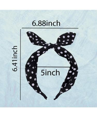 Blace Bow Polka Dot Headband Bowknot Spa Skincare Headband for Women Girls Blcak Bow Hairband Hair Band for Washing Face Halloween Hair Accessories for Girls Women Top Knot Hair Band Bow Tie Hairband black - Buy Online on GoSupps.com