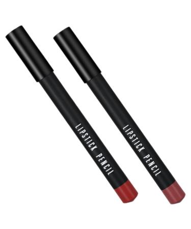 Hemoton 2pcs Waterproof Lip Liner Matte Lip Liner Pencils for Women Lip Pencil Makeup Lip Pen Wood Water Proof Miss Lipstick