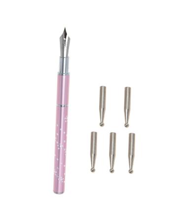 Housoutil 1 Set Nail Art Pen Nail Drill Point Pen Builder Brush Nail Art Tools Embroidery Tools Paint Marker Replacement Tips Nails Accessories Nails Tools Dot Pen Drilling Stainless Steel
