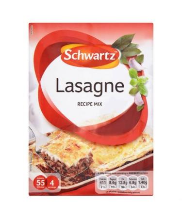 Schwartz Pack of 8 Lasagne Recipes 36g