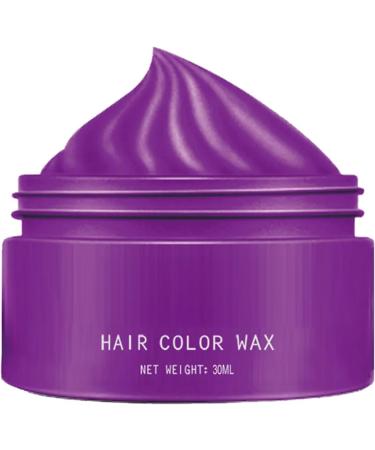 Krujecnt Temporary Hair Colors Wax 30ml Hair Color WaxWashable Color Mud Styling Cream for Teenagers Festivals Parties Cosplay Purple C - Buy Online on GoSupps.com