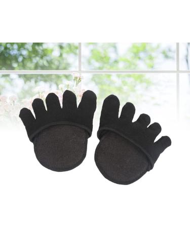 Healifty Toe Socks with Metatarsal Pads | Cotton Yoga Sports Five Finger Socks for Dry Skin - 2 Pairs (Black) - Buy Online on GoSupps.com