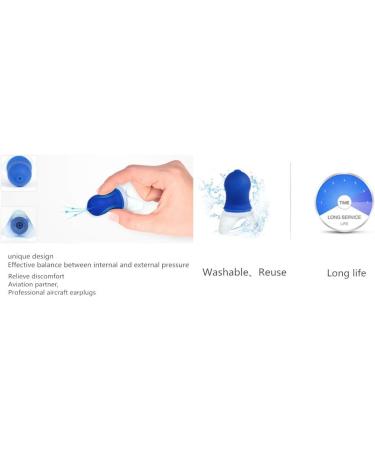 Pressure Reducing Silicone Earplugs - Noise Cancelling Travel Accessory | Hearing Protection for Flights - 2 Pairs - Buy Online on GoSupps.com