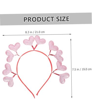 CALLARON Love Headband Love Heart Headband Flower Girl Hair Accessory Scrunchies for Antenna Bopper Flower Girl Valentines Felt Cloth Accessories Wedding Women's Pink - Buy Online on GoSupps.com