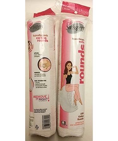 Swisspers Cotton Rounds 100 Count 2pk - Premium Quality Makeup Remover & Skincare | International Shipping Available - Buy Online on GoSupps.com