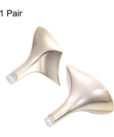 BUY HARFINGTON 1 Pair Gold Tone Heel Repair Replacement for Women - Perfect DIY High Stiletto Heel 1.85 x 2.05 - Buy Online on GoSupps.com