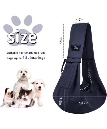 CUBY Reversible Puppy Dog Sling Carrier for Small Medium Dogs - Dark Blue01 - Buy Online on GoSupps.com