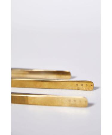 Lavi Lashes Eyelash Tweezers Professional Stainless Steel Tweezers Lash Extension Isolation Volume Classic Curved Straight Tweezer with Measurements - Gold (Curved Isolation) - Buy Online on GoSupps.com