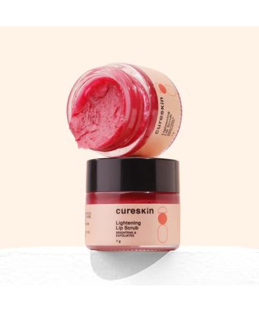 Lightening Lip Scrub - Brighten & Exfoliate with Walnut Shell Beetroot & Carrot | Dual Action Tan Reducer for Men & Women | All Skin Types - 7g - Buy Online on GoSupps.com