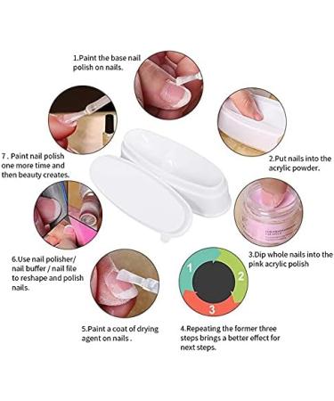 Grendly 3-Piece Nail Recycling Box Dip Powder Collection Container Manicure Powder Storage Tools - Buy Online on GoSupps.com