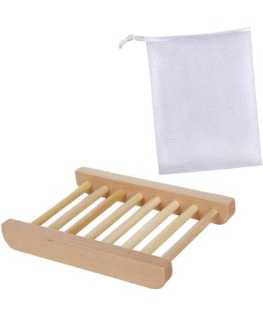 Ciieeo 3 Sets Soap Ravk Wooden Soap Case Holder Mini Trash Can Claw Rings Soap Dish Bathroom Wooden Soap Holder Soap Riser Sink Soap Holder Sponge Sink Holder Ravik Handmade Soap Bamboo - Buy Online on GoSupps.com