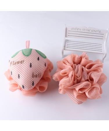 FOMIYES 2pcs Cartoon Bath Balls - Kids & Men Loofah Shower Puff | Soft Polyester & Cotton Sponge Fun Animal Design - Buy Online on GoSupps.com