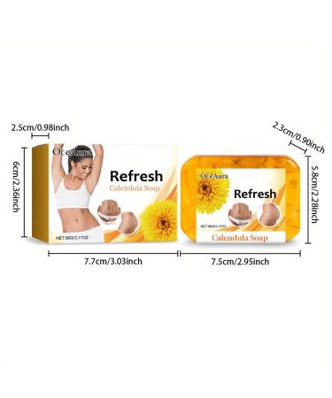 Calendula Essential Oil Handmade Soap | Natural & Gentle Body & Facial Cleanser | Unisex Herbal Soap with Pure Ingredients - Buy Online on GoSupps.com