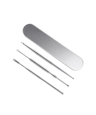 Hemoton 3pcs T Tool Ear Cuffs Ear Cleaner Ear Cleaning Tool Ear Scoop Cleaner Ear Spoon Ear Suit Ear Spoon Set Stainless Steel Ear Suit Earmuffs Silver Wax Remover Stainless Steel