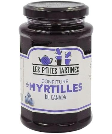 Les P'tites Tartines Lot 3x Canadian Blueberry Jam - 315g Jar - Buy Online on GoSupps.com