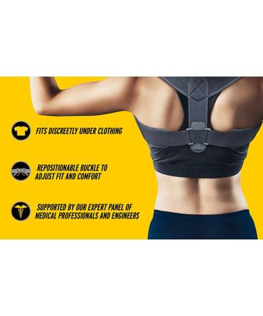 Mount Tech Posture Corrector for Men and Women - Adjustable Upper Back Brace for Neck, Shoulder, and Back Support - Buy Online on GoSupps.com