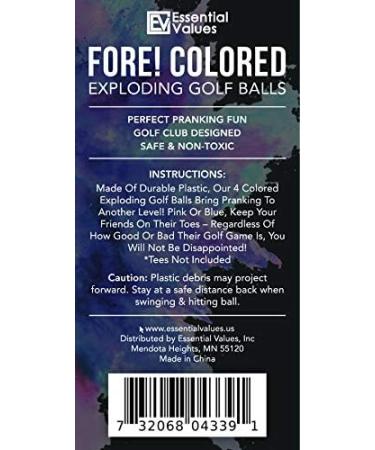 Gender Reveal Exploding Golf Balls (4 Pack) | Prank & Trick Golf Balls for Gender Reveal Parties - Buy Online on GoSupps.com