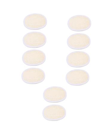 10 Pcs Bath Towel Natural Shower Loofah Face Exfoliator Pad Loofah Brush Back Luffa Pad Sponge Natural Loofah Sponge Loofah Sponge Scrubber Sponges for Bathing Scrub Pad Body