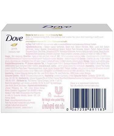 Dove Beauty Cream Bar Soap Pink 100g/3.5oz, Parfum 3.52oz - Pack of 10 - Buy Online on GoSupps.com