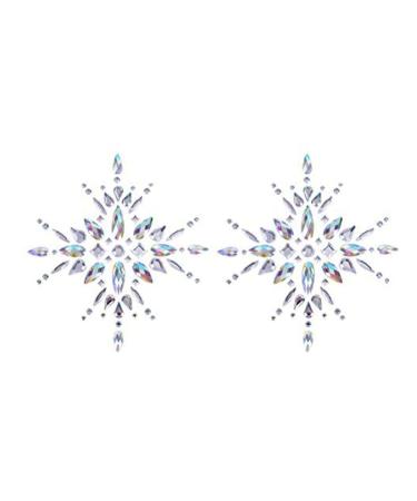 2 Pcs Rhinestone Pasties Crystal Nipple Sticker Rhinestone Body Jewelry Stick On Women Bra Breast Pasties for Women Temporary Tattoos