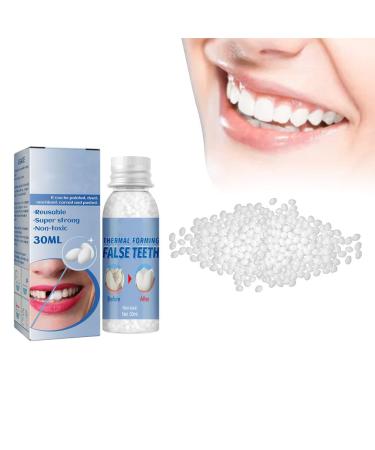 Flipped warm 2 PCs Formable artificial teeth provisional dentures dentures prosthesis temporary dental repair kit vampires fake dentures DIY Temporary tooth repairs