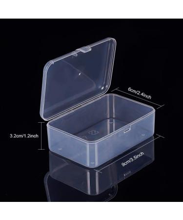 12 Pack BENECREAT Clear Plastic Bead Storage Box for Small Items - 3.5x2.4x1.2 Inches Rectangle with Lid - Buy Online on GoSupps.com