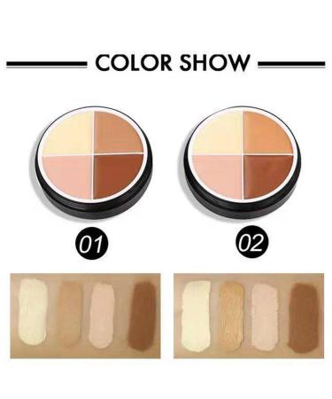 4 Colors Waterproof Correcting Concealer Cream for Dark Circles & Redness - Full Coverage Face Contour Palette - Buy Online on GoSupps.com