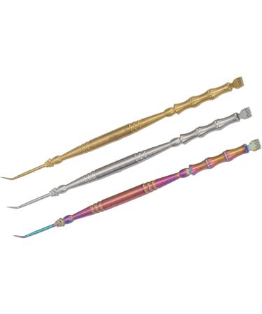 Sonew Stainless Steel Bamboo Shape Double Ended Lash Perm Lift Brush Tools for Perming Lashes Daily Mascara Brushing and Lash Combing - Buy Online on GoSupps.com