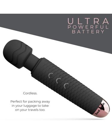 Wireless Wall Massage Tab - Bed Geek Soft Silicone 25 Patterns Waterproof USB (Black) - Ultimate Relaxation Solution - Buy Online on GoSupps.com