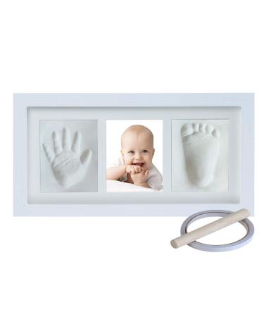 Baby Hand and Footprint Keepsake, Non-Toxic Clay Photo Frame Registry Kit for Wall Mount & Desktop Mount Decor, Perfect Shower Gift for Newborn Boys & Girls and Little Pets | NO Mold |