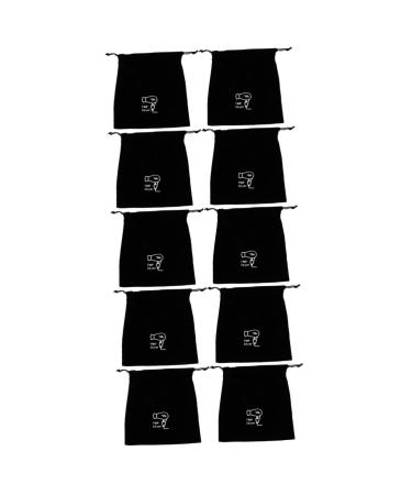 Didiseaon 10 Pcs Velvet Bag Travel Makeup Bag Hair Dryer Bag Hair Dryer Storage Hairdryer Bag Black Flannel 30.00X26.00X0.50CMx5pcs Blackx5pcs