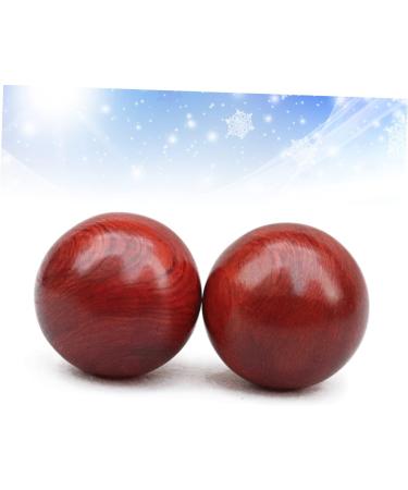 Cabilock 2-Piece Wooden Massage Roller Balls | Rosewood Muscle Roller Tools 6cm x 6cm | Classic Massage Therapy - Buy Online on GoSupps.com