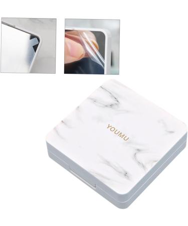 JECOMPRIS Mini Container Case for Contact Lenses White Eyes Mini Cleaning Kit with Square Stand Ideal Lensetui for Travel & Storage - Buy Online on GoSupps.com