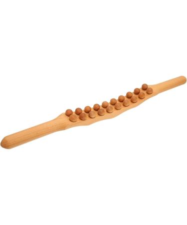 Massage Tab Scooter | Beech Wood GUA SHA Tool for Neck & Back | Lymphatic Drainage Massager & Anti-Cellulite Wooden Body Roller - Buy Online on GoSupps.com