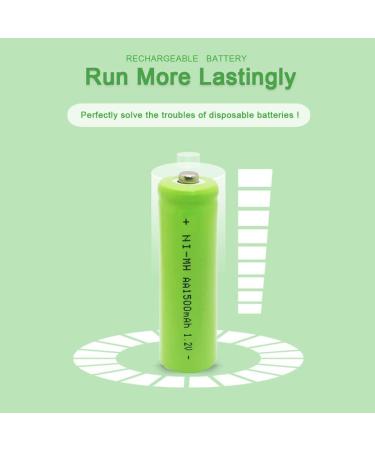 3 Pack Ni-MH AA 1500mAh Rechargeable Batteries - Ideal for Solar Lights Toys & More - Buy Online on GoSupps.com